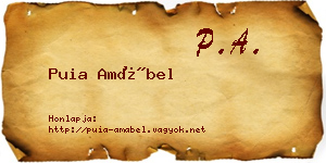 Puia Amábel névjegykártya